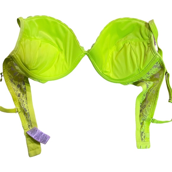 LA SENZA Perfectly By Me, Neon Green/Yellow Underwire Removable Padded Bra 36C - Picture 7 of 11